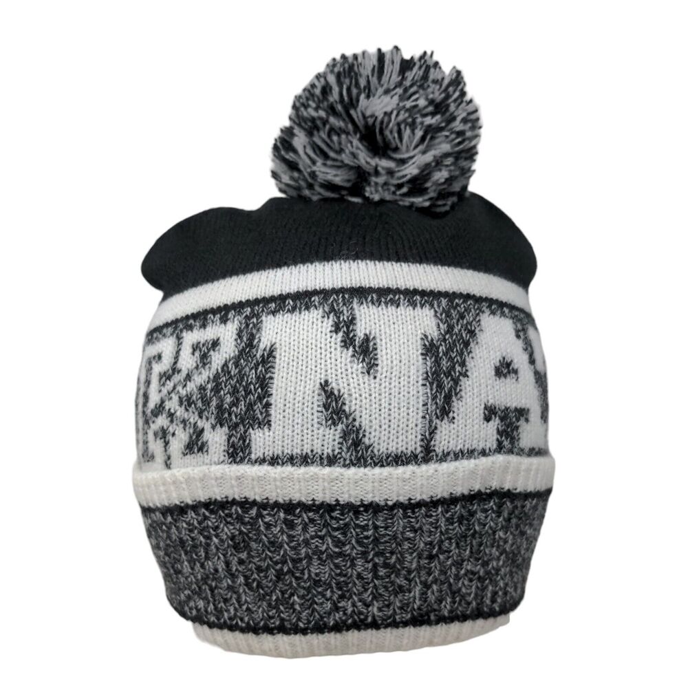 PINK Victoria's Secret Beanie Hat Multicolor One Size Knitted Pom Pom Acrylic